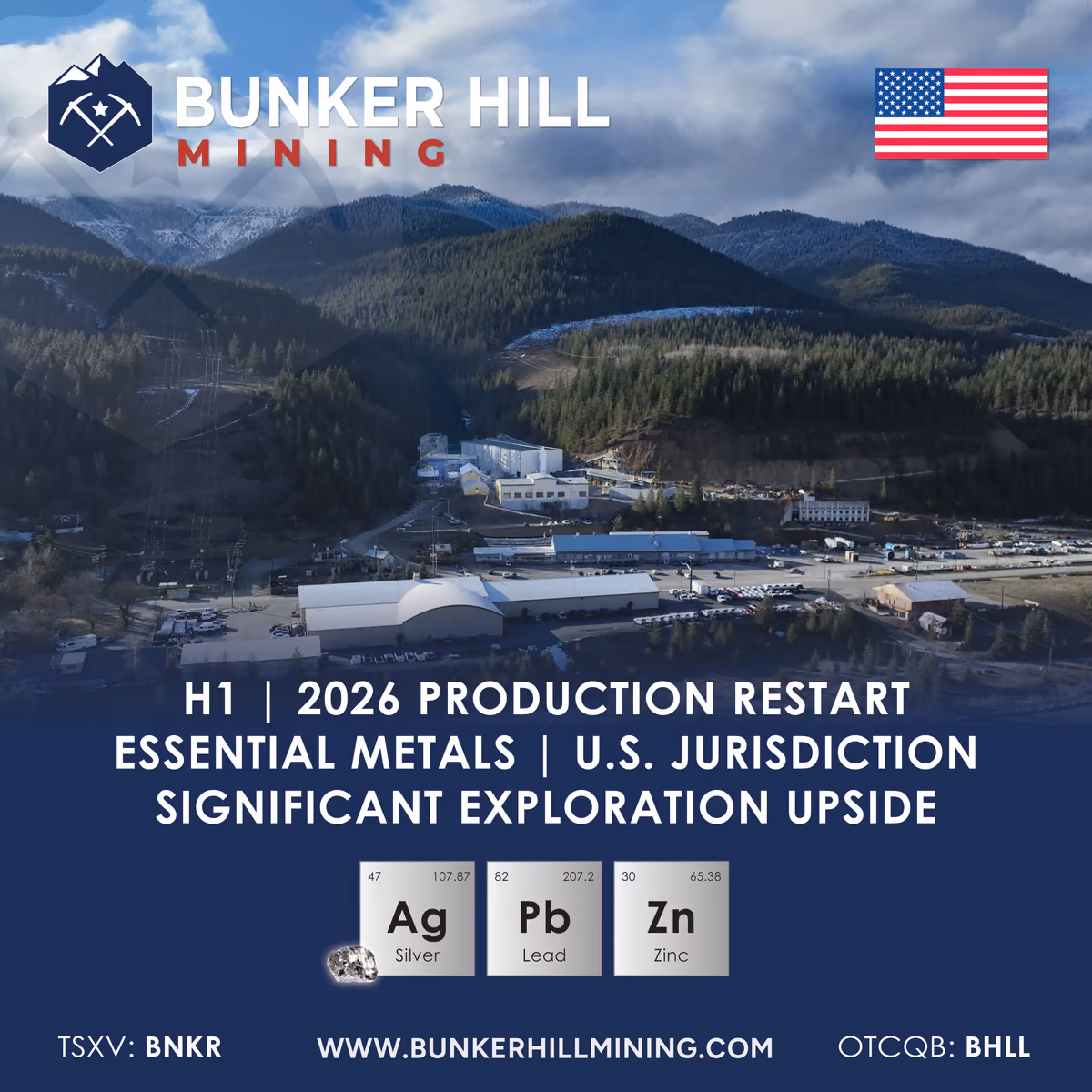 Booth backdrop produced for Bunker Hill Mining
