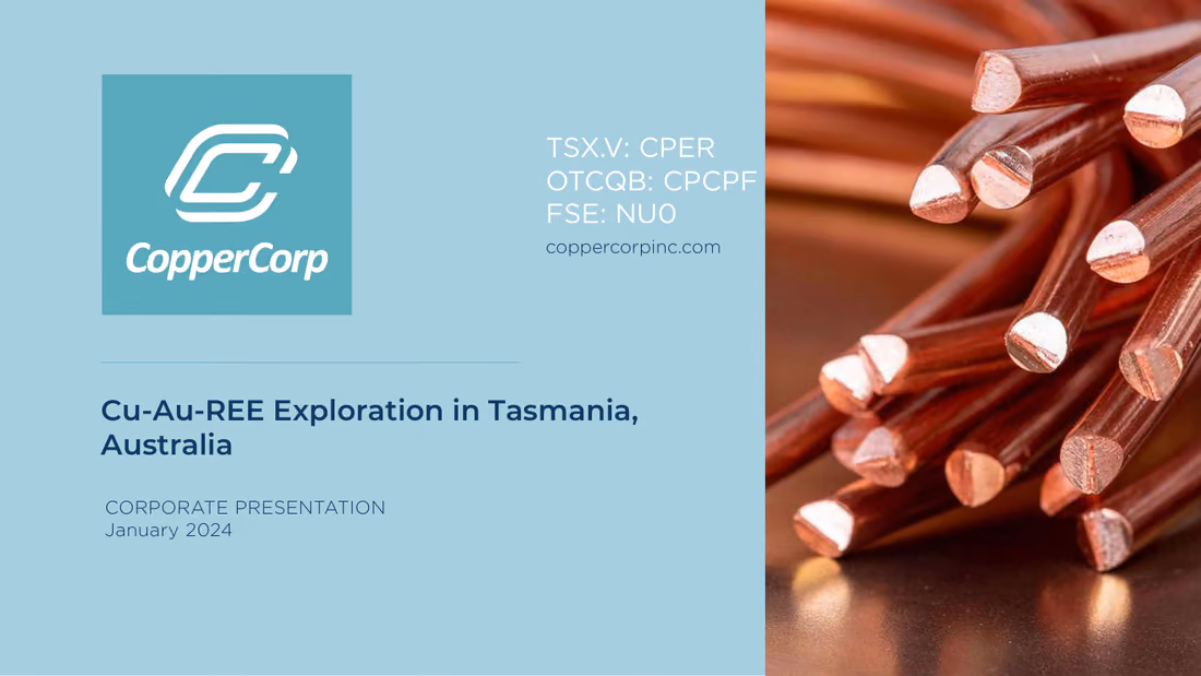 Copper Corp investor presentation cover