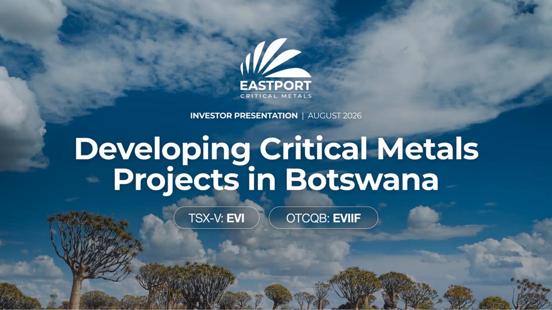 Eastport Critical Metals investor deck cover