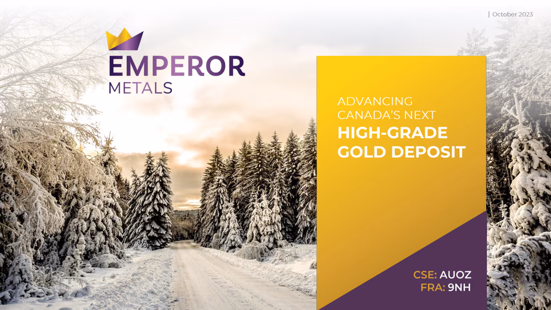 Emperor Metals investor presentation cover