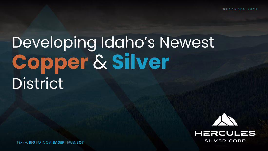 Hercules Metals investor presentation cover
