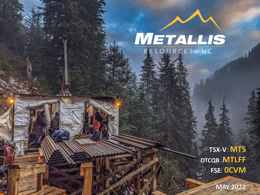 Metallis Resources investor presentation cover