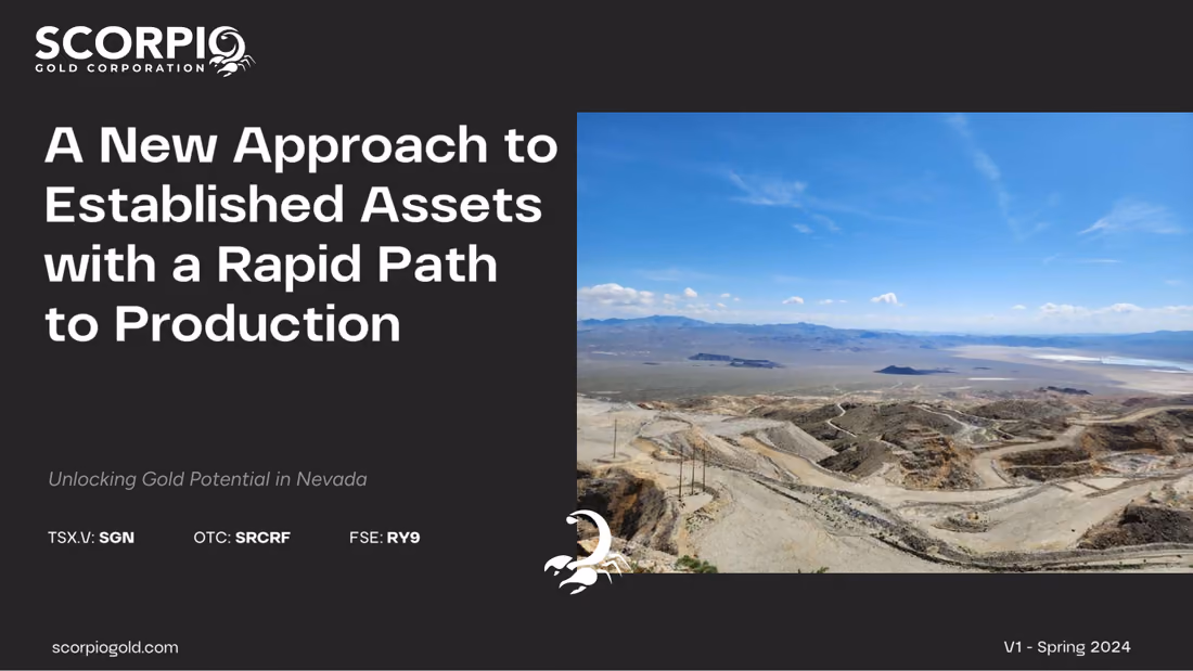 Scorpio Gold investor presentation cover
