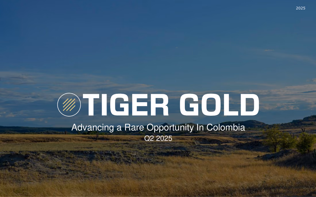 Tiger Gold investor presentation cover