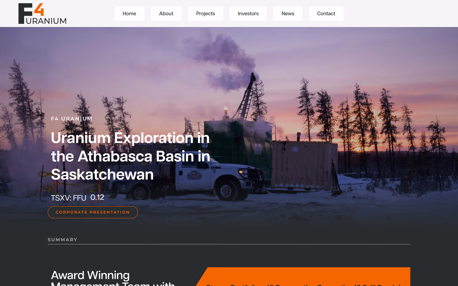 F4 Uranium website built by Exploration Sites