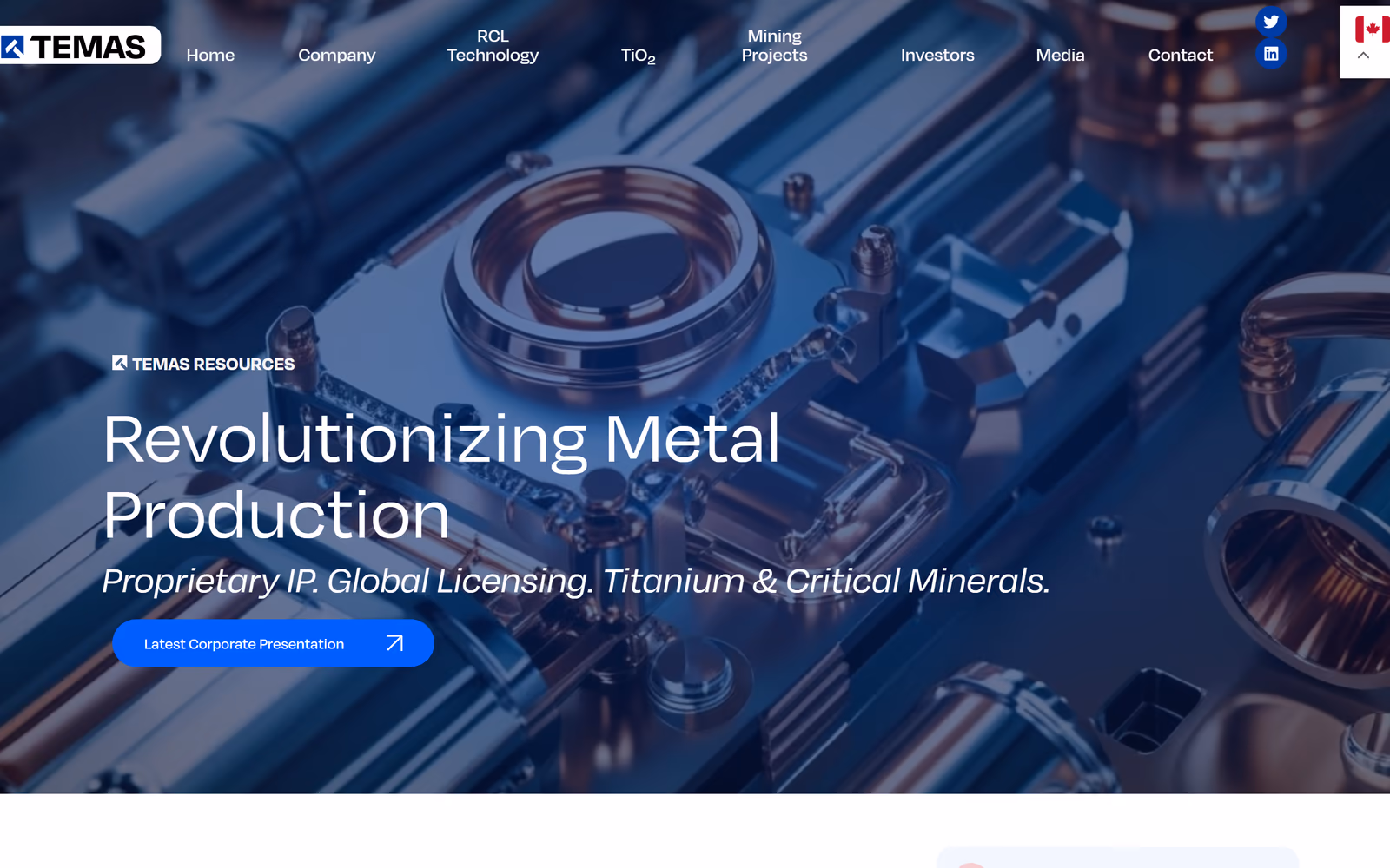 Temas Resources website built by Exploration Sites