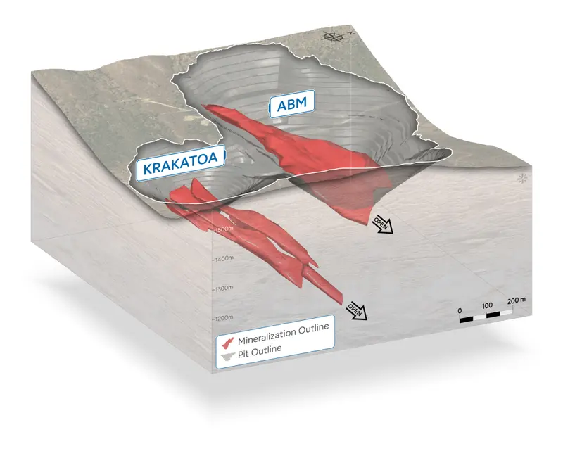 Krakatoa and ABM 3D pit layout produced for BMC Minerals