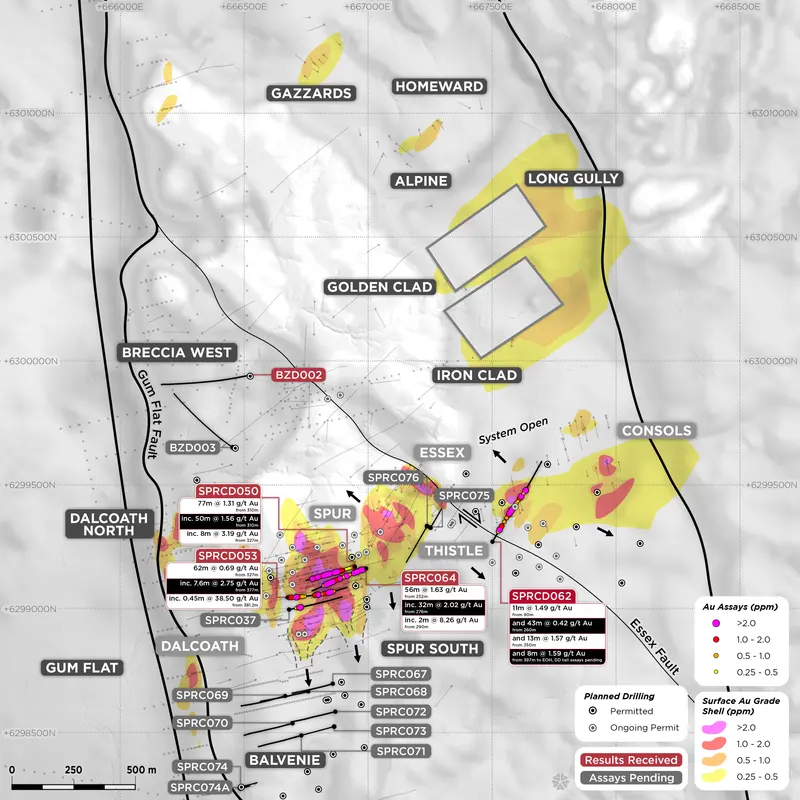 Drill plan map produced for Waratah Minerals