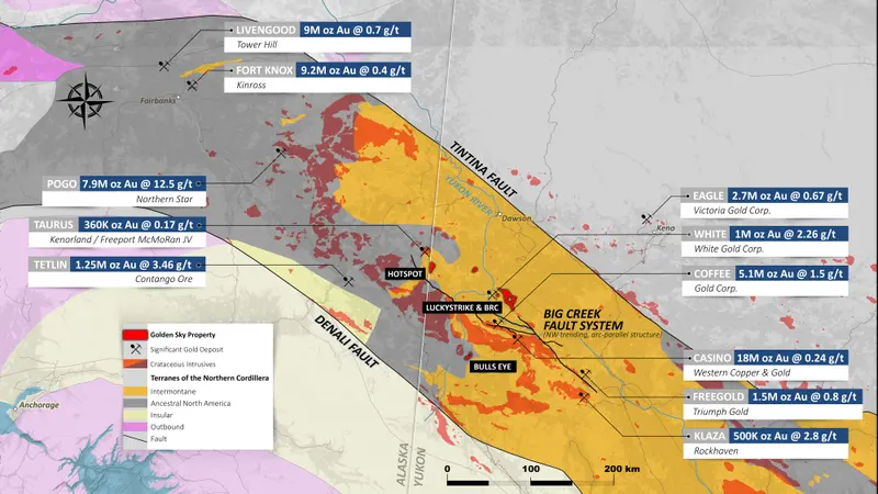Tintina belt geology map produced for Golden Sky