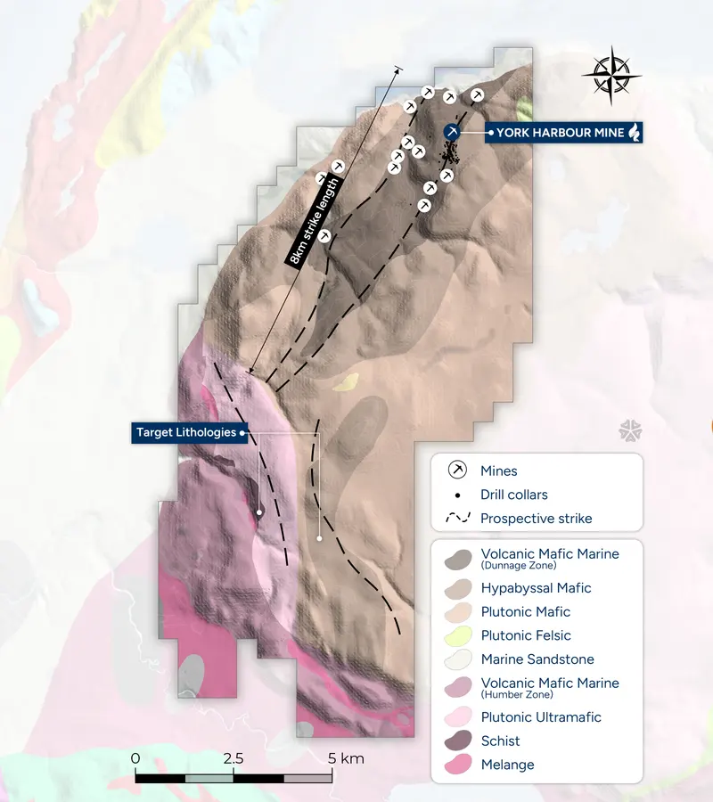 Skyline copper project property geology map