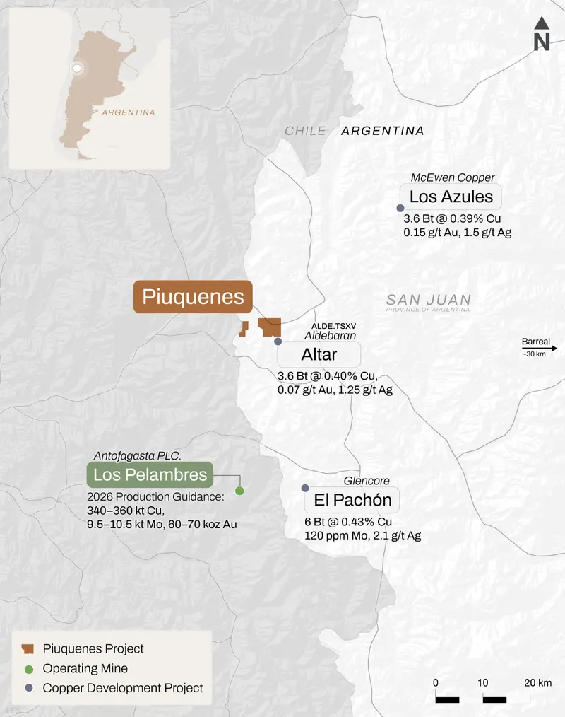 Piuquenes district claims map produced for Andina Copper