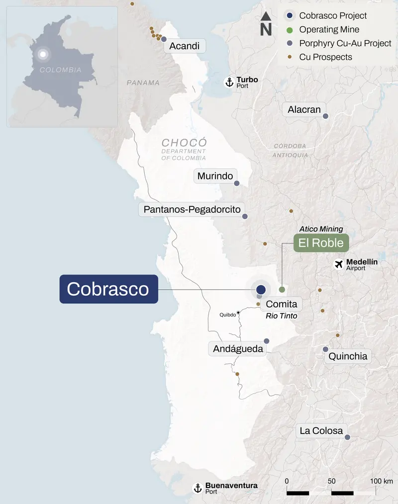 Regional locator map produced for Andina Copper