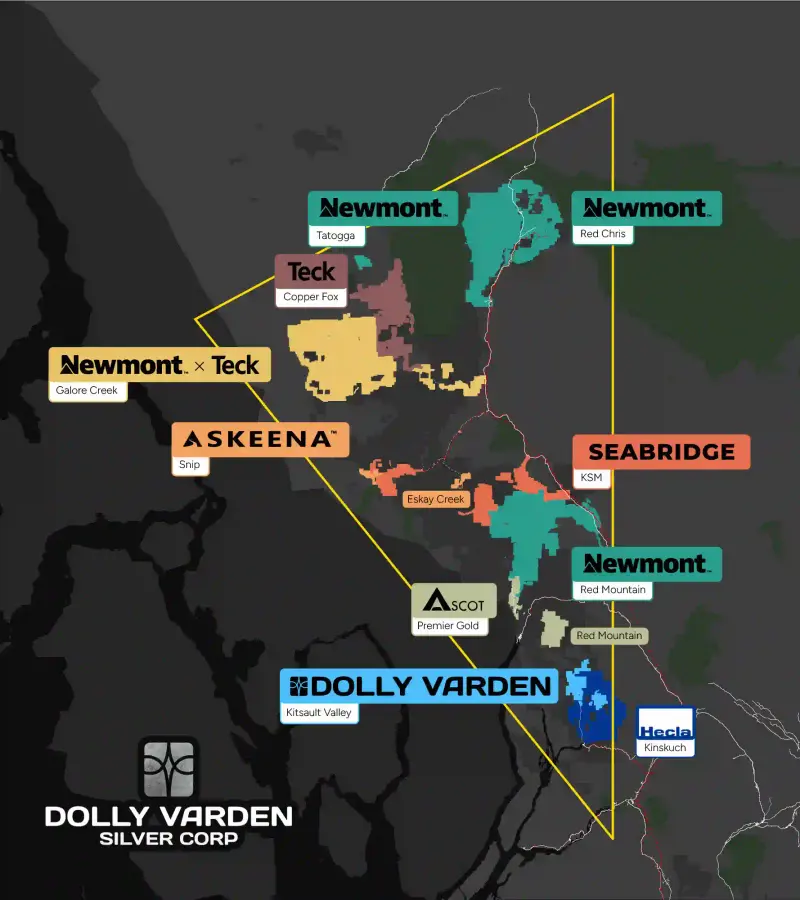 Golden Triangle locator map produced for Dolly Varden Silver