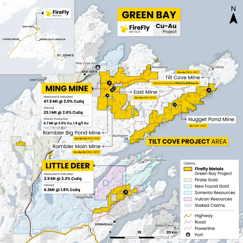 Green Bay area-play map produced for Firefly Metals