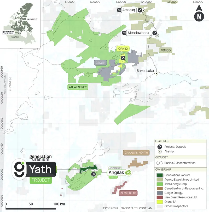 Yath district area-play map produced for Generation Uranium