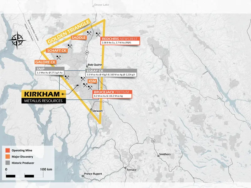 Northwest British Columbia regional map produced for Kirkham