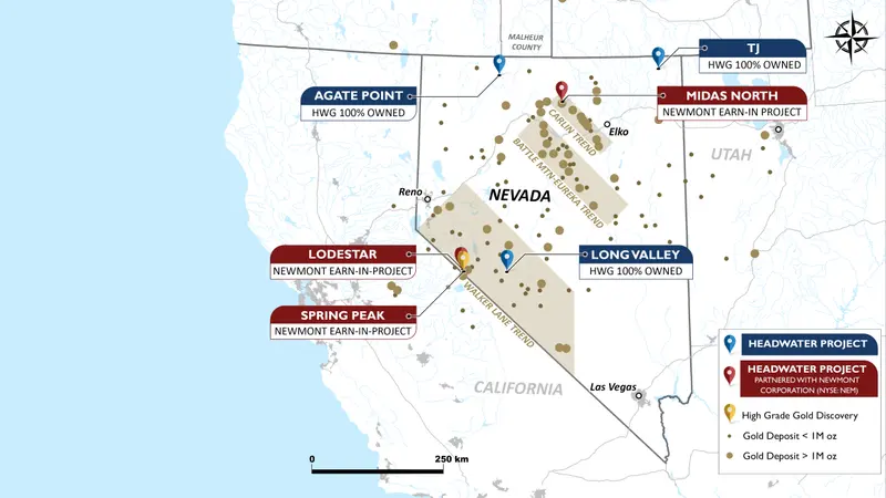 Nevada projects locator map