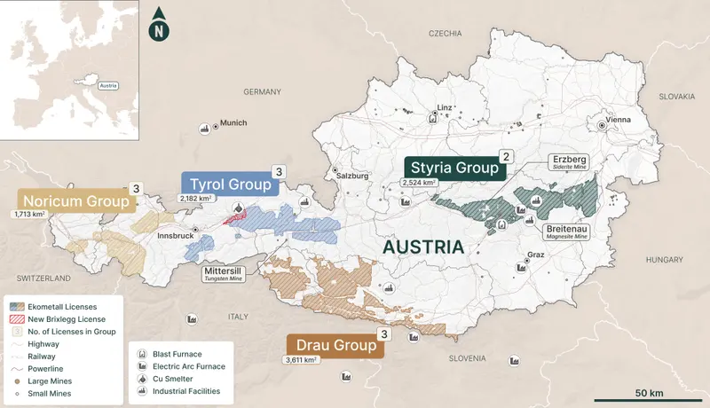 Austria claims locator map produced for EkoMetall