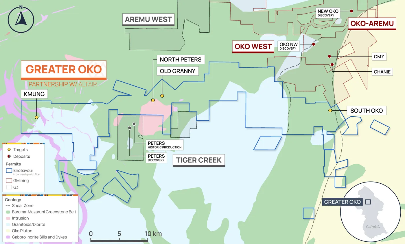 Greater Oko ownership map produced for Endeavour Mining
